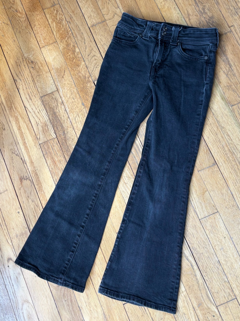 GAP Girl’s Black 70s Flare High-Rise Jeans Size 10